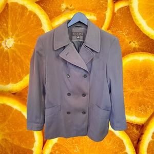 Gallery Double Breasted Gray Blazer/ Lightweight Coat Size Medium
